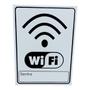 Imagem de KIT COMBO 2 Placa de Sinalização WI FI 15x20 cm SENHA BRANCO