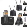 Imagem de Kit Combo Mini Central PABX Telefone Sem Fio TS 5150 com 1 Ramal Intelbras Com Entrada Para 2 Chips 4g Celular Dual Sim Chip