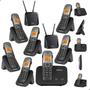 Imagem de Kit Combo Mini Central PABX Telefone Sem Fio TS 5150 com 6 Ramal Intelbras Com Entrada Para 2 Chips 4g Celular Dual Sim Chip