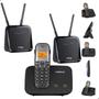 Imagem de Kit Combo Mini Central PABX Telefone Sem Fio TS 5150 Intelbras Com Entrada Para 2 Chips 4g Celular Dual Sim Chip