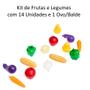 Imagem de Kit Comidinha 14 Legumes Verduras Frutas de Brinquedo no Ovo