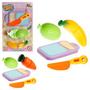 Imagem de Kit comidinha crec crec legumes/frutas de cortar  com 6 pçs