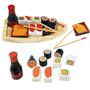 Imagem de Kit Comidinha de Brinquedo Infantil de Madeira Sushi 16 Pçs