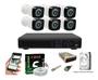 Imagem de Kit Completo 6 Câmera Segurança Infra Hd 1080p Dvr 8 Ch + Hd