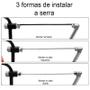 Imagem de Kit Completo Arco Com 06 Serras Manual Mini Serrote Multifuncional Ajustável P/ Vários Materiais Gesso Madeira PVC Metal