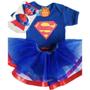 Imagem de Kit Completo Body Super Girl Infantil Personagens Mesversario Fantasia