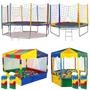 Imagem de Kit Completo de Diversão Cama Elástica 3,05m Cama Elástica 2,44m Piscina de Bolinhas 1,50m Quadrada Piscina de Bolinhas 2,00m Oitavada