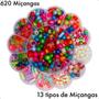 Imagem de Kit Completo Miçangas Coloridas Infantil Pulseira - Kit - 10