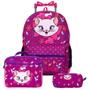 Imagem de Kit Completo Mochila infantil Escolar de Rodinhas Marie