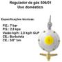 Imagem de Kit Completo Registro Regulador Gás Aliança + Mangueira 1,25