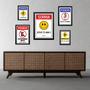 Imagem de Kit Composição 5 Quadros Placas Evangélicas - Com Vidro