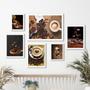 Imagem de Kit Composição 6 Quadros Decorativos Fotografias De Café - com vidro