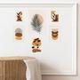 Imagem de Kit Composição 6 Quadros Gravuras Boho - com vidro