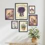 Imagem de Kit Composição 6 Quadros Lavanda E Pássaros - Com Vidro