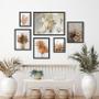 Imagem de Kit Composição 6 Quadros Neutros Folhas E Flores Secas - com vidro