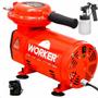 Imagem de Kit Compressor De Ar Direto Bivolt 40Psi 370W 1/2Hp Worker