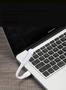 Imagem de kit computação, suporte de notebook + mouse sem fio + luminaria de computador
