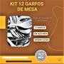 Imagem de Kit Con 12 Garfos de Mesa Conjunto Em Inox Casa Cozinha Bar