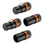 Imagem de Kit conector roxtone xlr femea macho rotativo lx3 2 pares