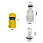 Imagem de Kit Conector Transparente com Filtro e Engate Amarelo Compatível com Lavajato Lavor Wash Turbo Power