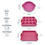 Imagem de Kit Confeiteiro com Utensílios E Formas Rosa - 6 pçs Oikos