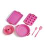 Imagem de Kit Confeiteiro com Utensílios E Formas Rosa - 6 pçs Oikos