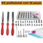 Imagem de Kit Confeiteiro Profissional Completo Espátulas Para Ganachear Bolos Sacos E Bicos De Confeitar 38 Peças