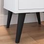 Imagem de Kit Conjunto 2 Mesa De Cabeceira Mudo Retro Estilo Concha Quarto Cama Várias Coreas