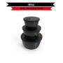 Imagem de Kit Conjunto 3 Potes Tampa Com 350ml / 650ml /1200ml Plástico Muito Resistente Organizador de Alimen