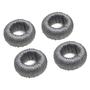 Imagem de Kit Conjunto 4 Argolas para guardanapo Cinza Brinox Cozinha Jantar Decoração - 57753/103