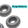 Imagem de Kit Conjunto 4 Argolas para guardanapo Cinza Brinox Cozinha Jantar Decoração - 57753/103