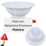 Imagem de Kit Conjunto 4 Pratos Fundos + 4 Pratos Rasos + Tigela 650ml Bordas Delicadas Melamina / Plastico Bestfer