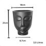 Imagem de Kit Conjunto 4 Vasos Face Mulher 17cm + Homem 24cm + Menina 9cm + Menino 21cm - Preto - Nutriplast