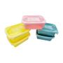 Imagem de Kit Conjunto 5 Potes Plásticos BPA FREE 420 Ml Marmita Freezer Cozinha Organização de Casa Geladeira Comida Hermeticos C