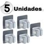 Imagem de Kit Conjunto 5 Unidades Suporte Multiuso de Parede Vassoura Rodo Pá Com Cola 3M