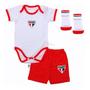 Imagem de Kit Conjunto Bebê São Paulo Com Body Shorts e Meia Oficial