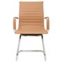 Imagem de Kit Conjunto Cadeira de Escritório Presidente Eames Eiffel + 2 Cadeiras Interlocutor Fixas Caramelo