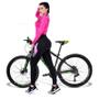 Imagem de Kit Conjunto Calça Bermuda E Camisa Ciclismo Bike Mtb Feminino Com Forro D90