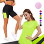 Imagem de Kit Conjunto Camiseta Blusinha DRY + Short Leg Legging COM BOLSOS Corrida Academia Fitness 636