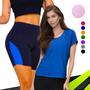 Imagem de Kit Conjunto CAMISETA Blusinha DRY + SHORT LEG Legging REDINHA Suplex Corrida Academia Fitness 635