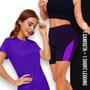 Imagem de Kit Conjunto Camiseta Blusinha DRY + Short Leg Legging REDINHA Suplex Corrida Academia Fitness Yoga 635