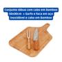 Imagem de Kit conjunto churrasco tabua faca garfo 3 peças bamboo mor