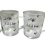 Imagem de KIT Conjunto com 2 Canecas De Vidro Abelhinhas 225ml