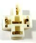 Imagem de kit Conjunto conector 5 vias com Terminal para Rele 4 e 5 Pinos Branco resistente