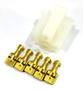 Imagem de kit Conjunto conector 5 vias com Terminal para Rele 4 e 5 Pinos Branco resistente