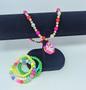 Imagem de Kit Conjunto Infantil Colar e Pulseiras Miçangas Coloridas Pingente Unicórnio Minnie Doce Sereia Pony Crianças Meninas