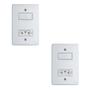 Imagem de Kit Conjunto Interruptor 4x2  1 Tecla Simples 10A + 1 Tomada 10A 250V