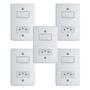 Imagem de Kit Conjunto Interruptor 4x2  1 Tecla Simples 10A + 1 Tomada 10A 250V