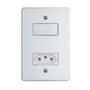 Imagem de Kit Conjunto Interruptor 4x2  1 Tecla Simples 10A + 1 Tomada 20A 250V