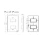 Imagem de Kit Conjunto Interruptor 4x2  2 módulos 2P+T 20A 250V